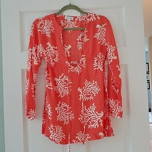 Escapada Coral Print Tunic